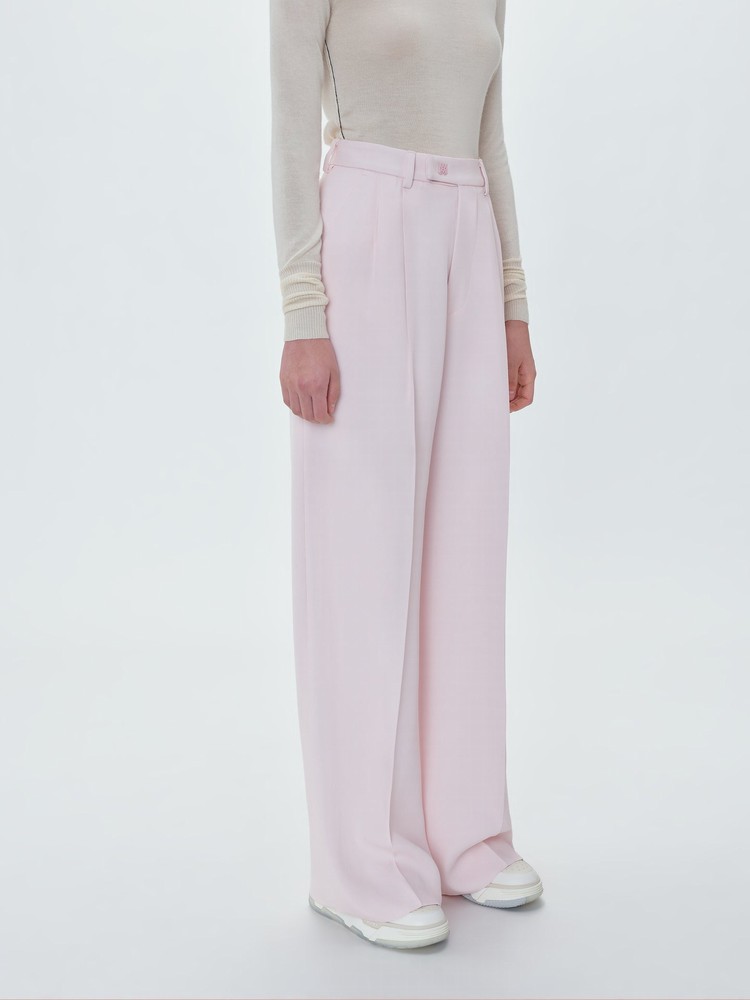 Amiri Viscose Double Plisserad Byxor Dam Rosa | 82675-VOEB