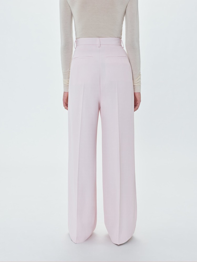 Amiri Viscose Double Plisserad Byxor Dam Rosa | 82675-VOEB