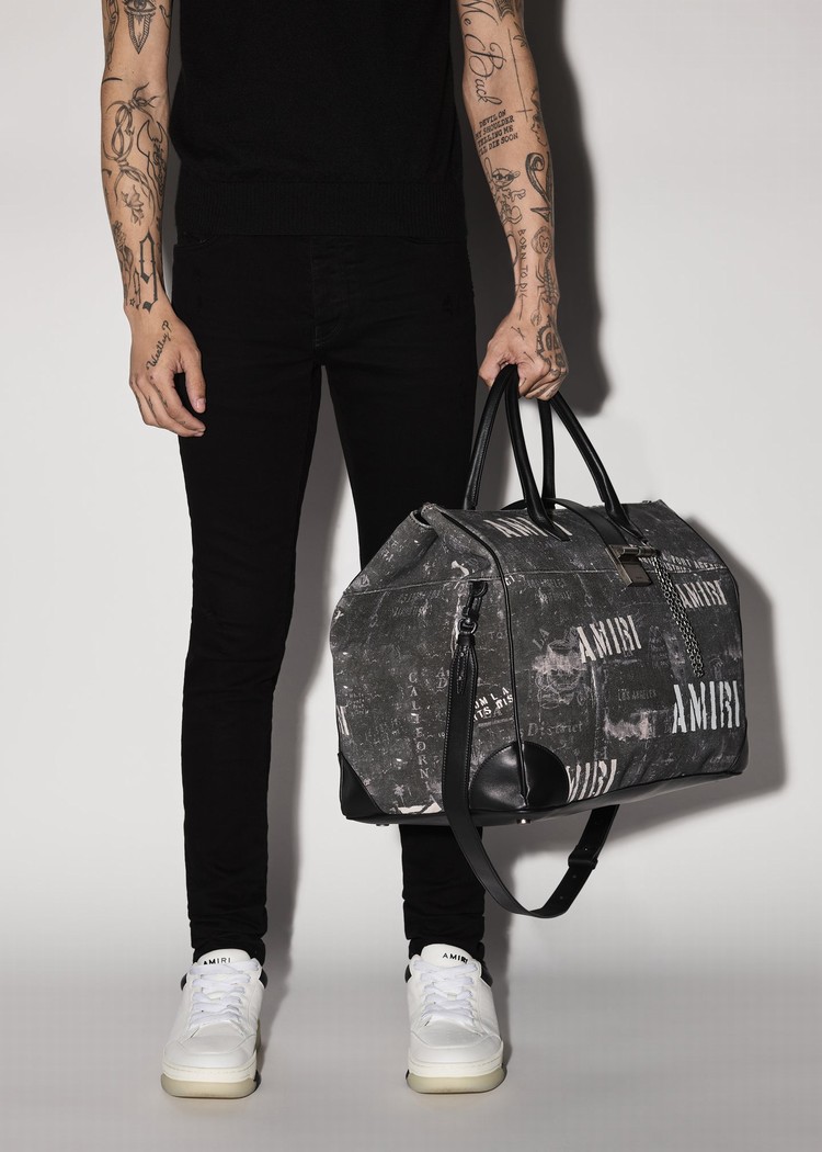 Amiri Washed Canvas Jumbo Jax Väska Svarta | 51806-TVBQ