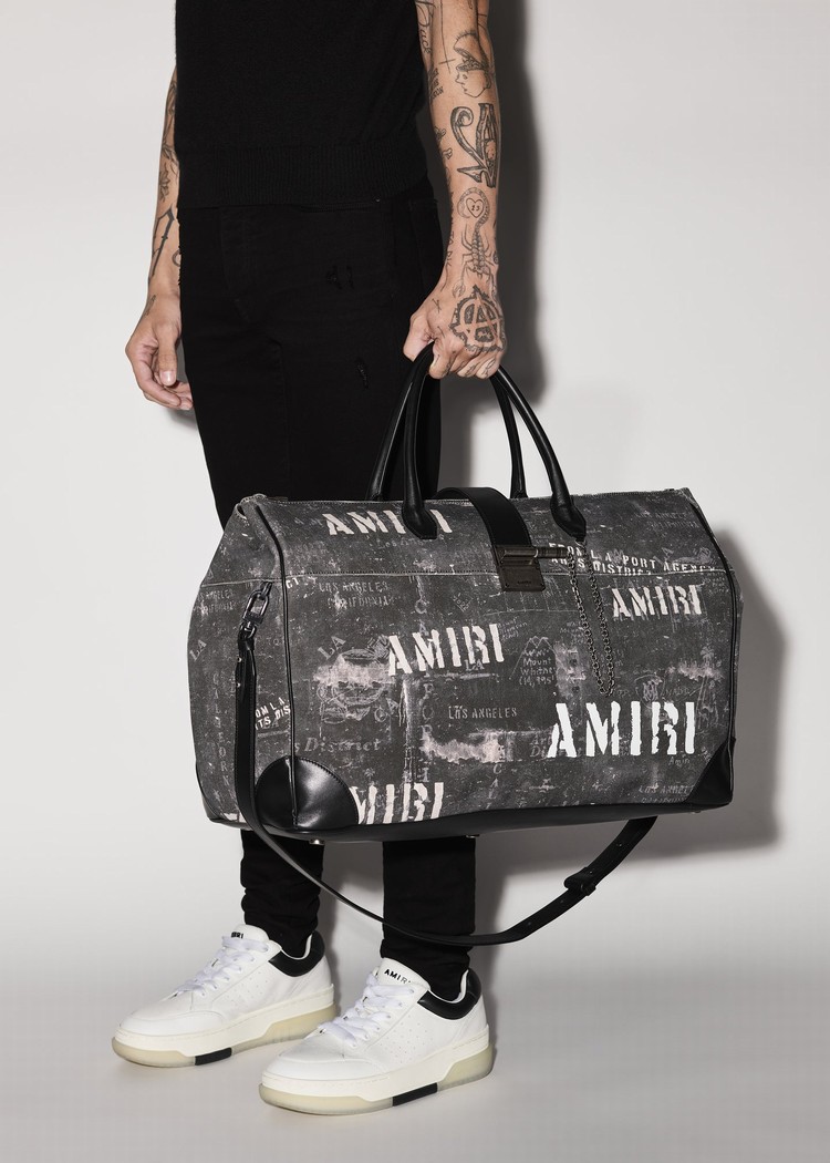 Amiri Washed Canvas Jumbo Jax Väska Svarta | 51806-TVBQ