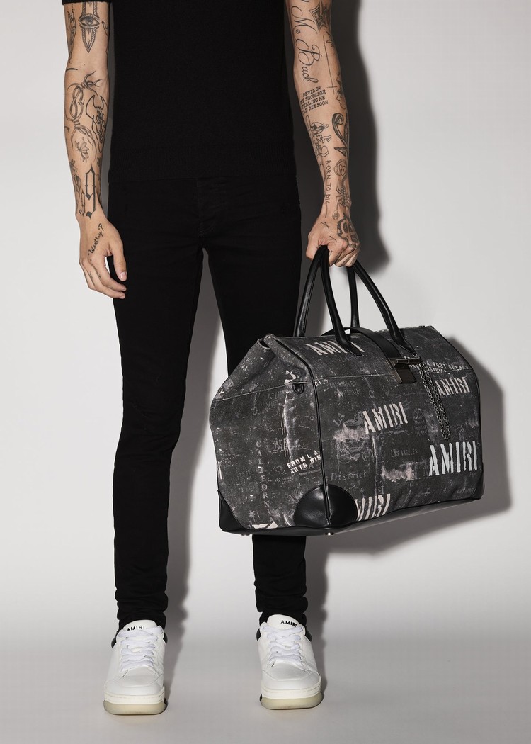 Amiri Washed Canvas Jumbo Jax Väska Svarta | 51806-TVBQ