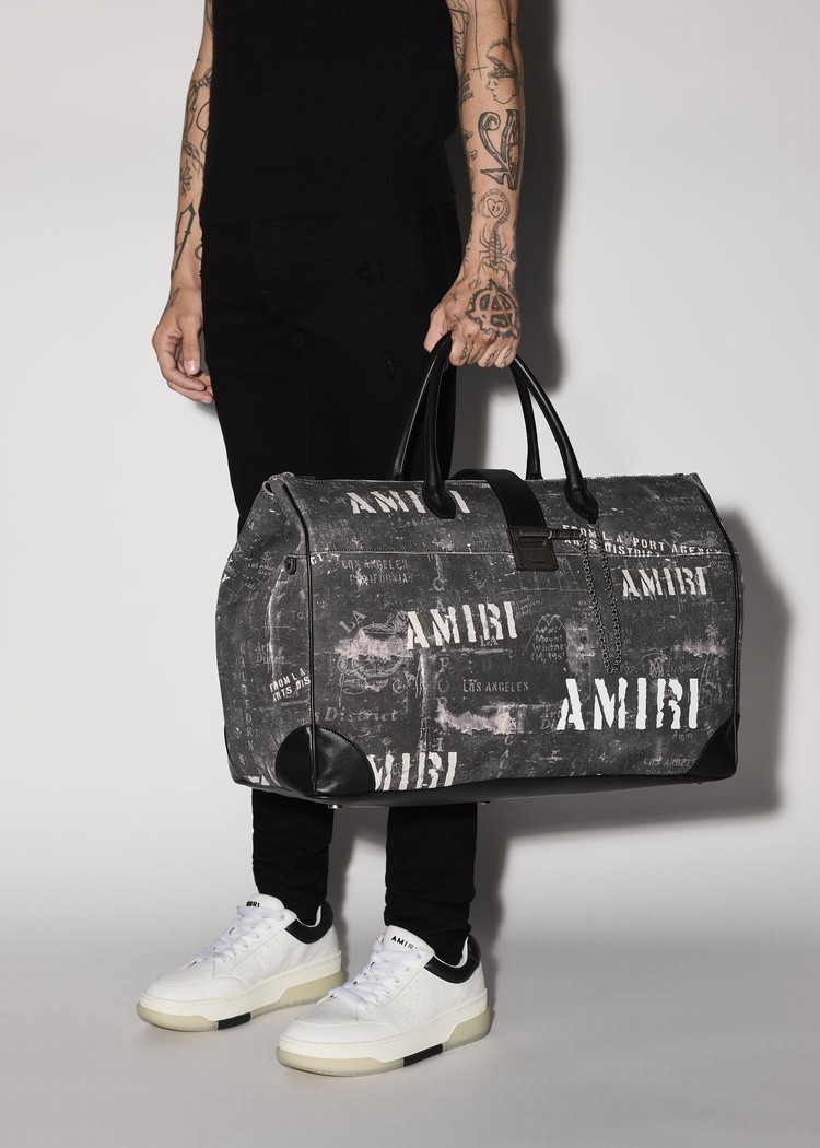 Amiri Washed Canvas Jumbo Jax Väska Svarta | 51806-TVBQ