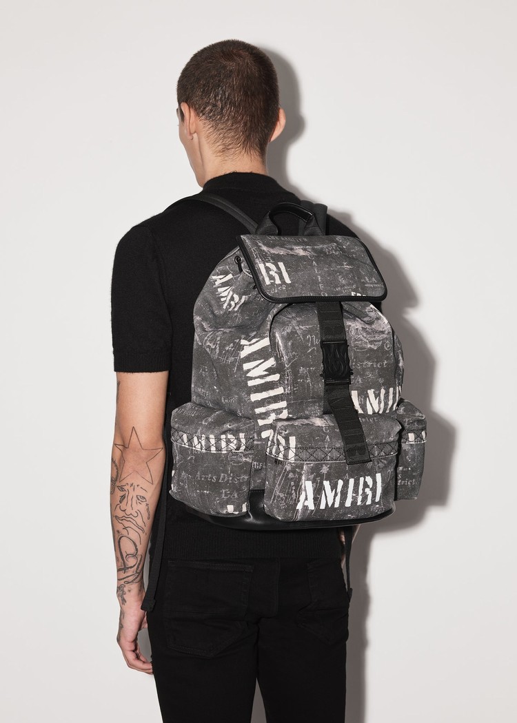 Amiri Washed Canvas Ryggsäck Svarta | 67240-SQFO