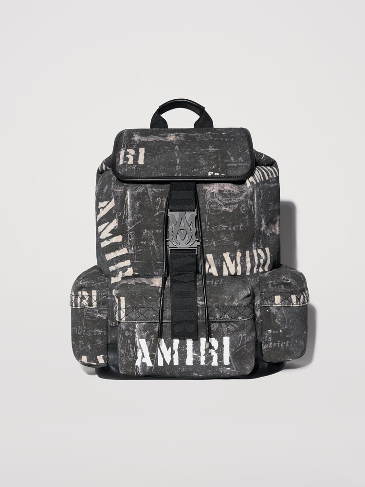 Amiri Washed Canvas Ryggsäck Svarta | 67240-SQFO